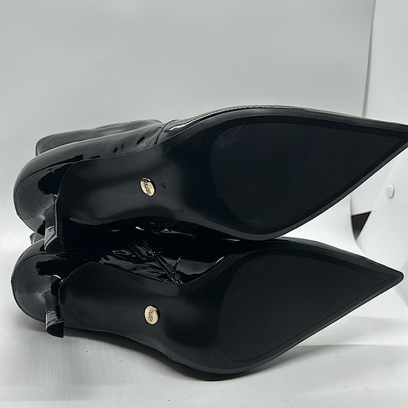 Zara NWT Shiny Black Stiletto Heel Ankle Booties Boots Shoes **Sz 40/US 9**🔥🔥 - Picture 7 of 9